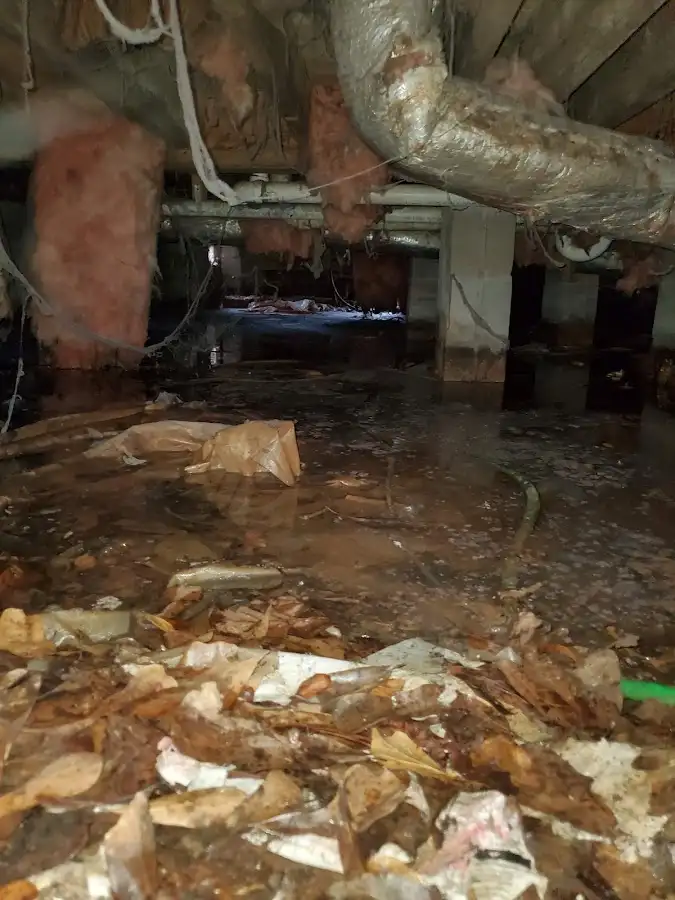 Crawl space flood assessment for Commercial Water Damage Restoration in Seneca Falls